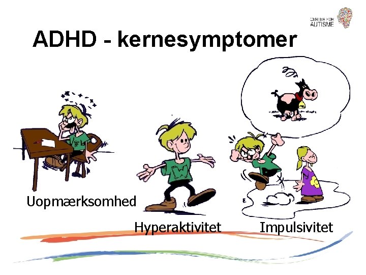 ADHD - kernesymptomer Uopmærksomhed Hyperaktivitet Impulsivitet 