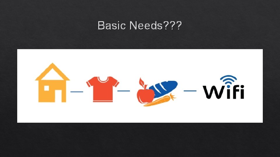 Basic Needs? ? ? 