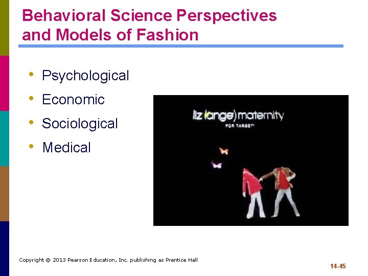 Behavioral Science Perspectives and Models of Fashion • • Psychological Economic Sociological Medical Copyright