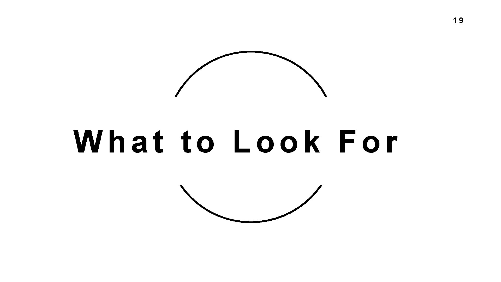 19 What to Look For 