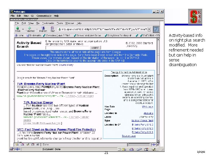 Activity-based info on right plus search modified. More refinement needed but can help in