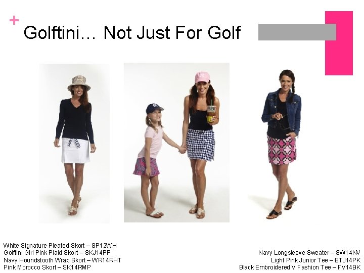 + Golftini… Not Just For Golf White Signature Pleated Skort – SP 12 WH