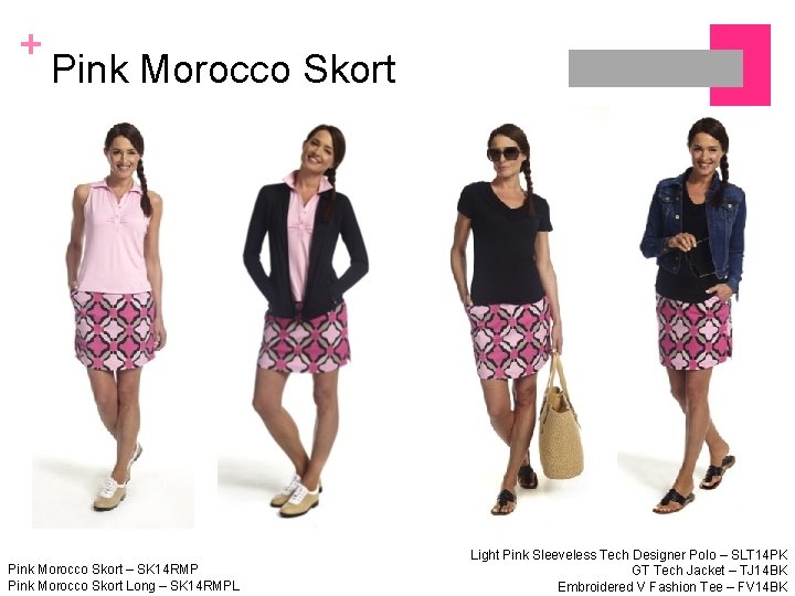 + Pink Morocco Skort – SK 14 RMP Pink Morocco Skort Long – SK