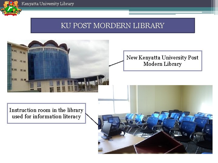 Kenyatta University Library KU POST MORDERN LIBRARY New Kenyatta University Post Modern Library Instruction Kenyatta University Library KU POST MORDERN LIBRARY New Kenyatta University Post Modern Library Instruction