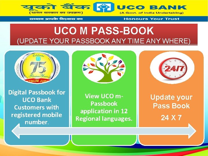 UCO M PASS-BOOK (UPDATE YOUR PASSBOOK ANY TIME ANY WHERE) Digital Passbook for UCO