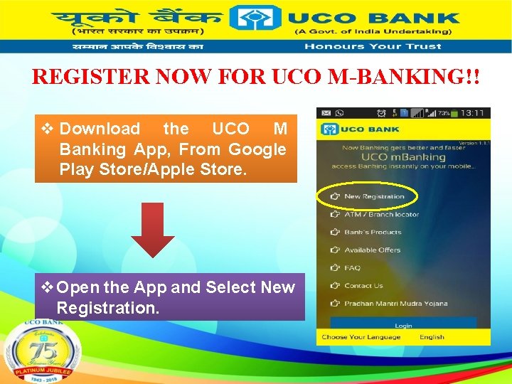 REGISTER NOW FOR UCO M-BANKING!! v Download the UCO M Banking App, From Google