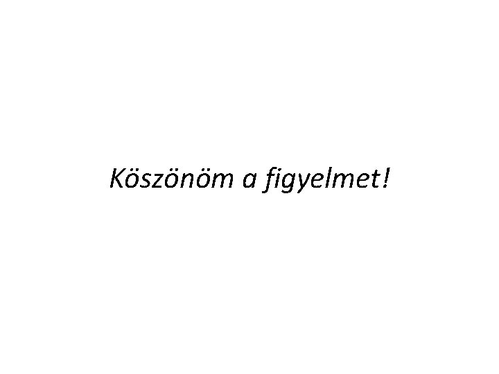 Köszönöm a figyelmet! 
