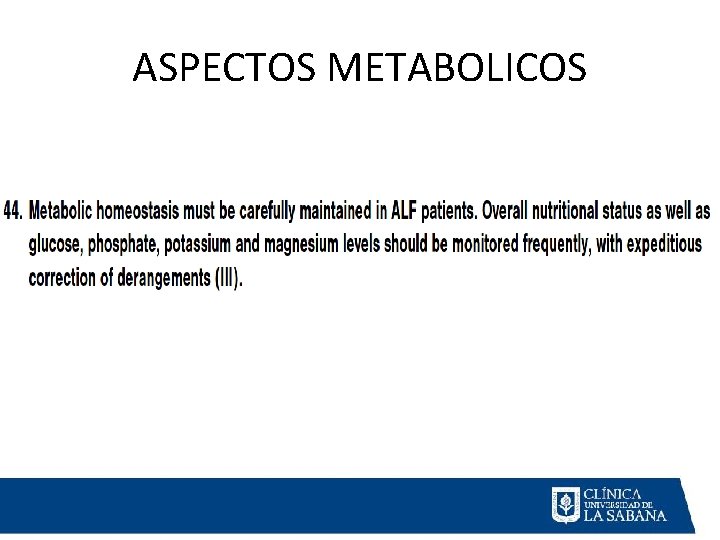 ASPECTOS METABOLICOS 