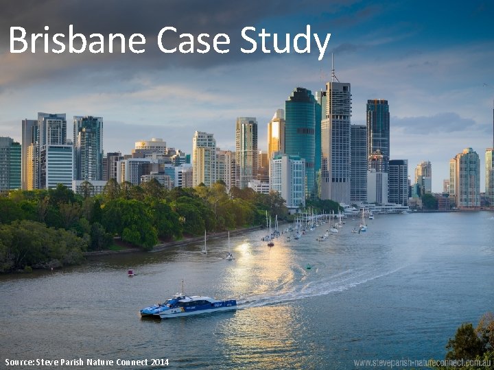 Brisbane Case Study Source: Steve Parish Nature Connect 2014 