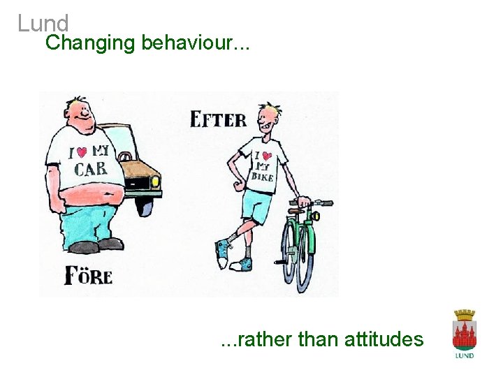 Lund Changing behaviour. . . rather than attitudes 