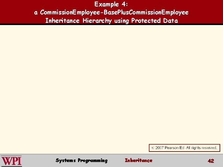 Example 4: a Commission. Employee-Base. Plus. Commission. Employee Inheritance Hierarchy using Protected Data Systems