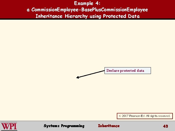 Example 4: a Commission. Employee-Base. Plus. Commission. Employee Inheritance Hierarchy using Protected Data Declare