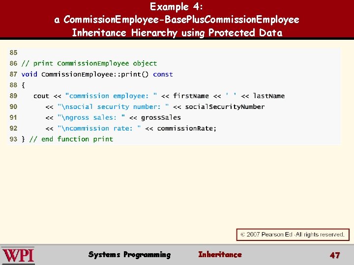 Example 4: a Commission. Employee-Base. Plus. Commission. Employee Inheritance Hierarchy using Protected Data Systems