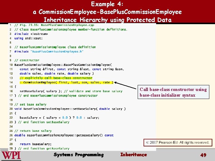 Example 4: a Commission. Employee-Base. Plus. Commission. Employee Inheritance Hierarchy using Protected Data Call