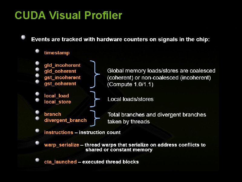 CUDA Visual Profiler © 2008 NVIDIA Corporation 