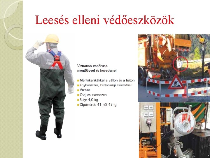 Leesés elleni védőeszközök 