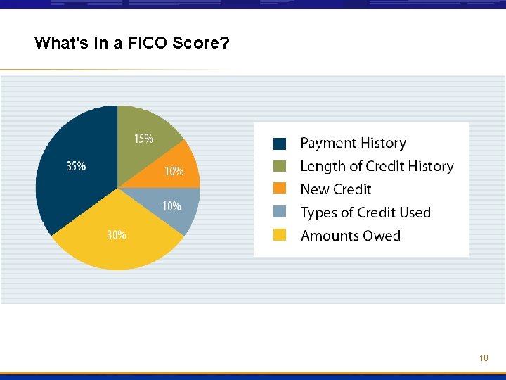 What's in a FICO Score? 10 