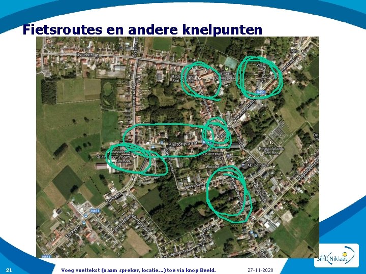 Fietsroutes en andere knelpunten 21 Voeg voettekst (naam spreker, locatie. . . ) toe