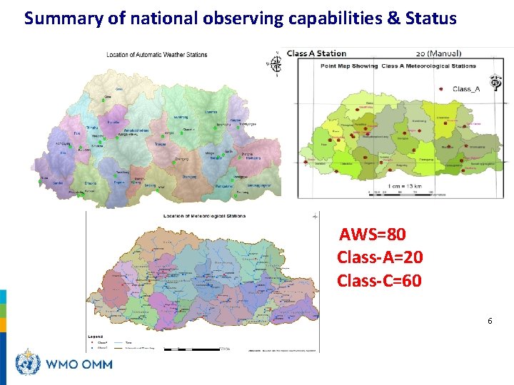 Summary of national observing capabilities & Status AWS=80 Class-A=20 Class-C=60 6 