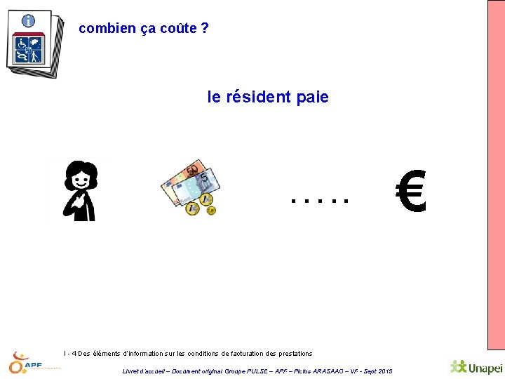 combien ça coûte ? le résident paie …. . I - 4 Des éléments