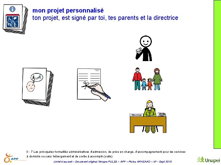 mon projet personnalisé ton projet, est signé par toi, tes parents et la directrice