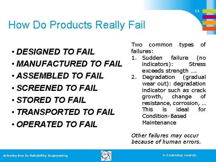 14 How Do Products Really Fail • DESIGNED TO FAIL • MANUFACTURED TO FAIL