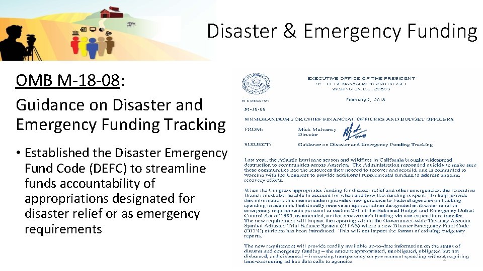 Disaster & Emergency Funding OMB M-18 -08: Guidance on Disaster and Emergency Funding Tracking