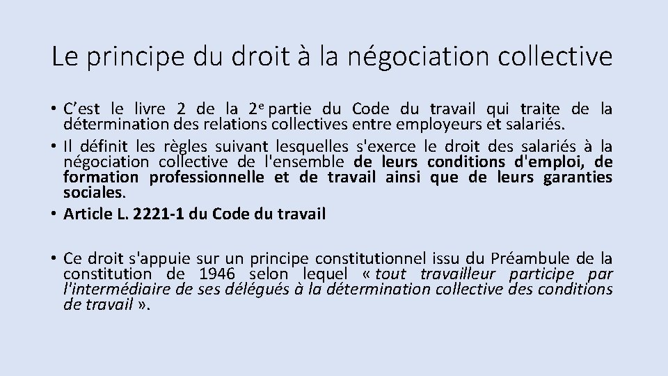 Le principe du droit à la négociation collective • C’est le livre 2 de Le principe du droit à la négociation collective • C’est le livre 2 de