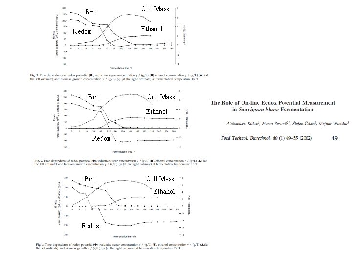 Brix Cell Mass Ethanol Redox 