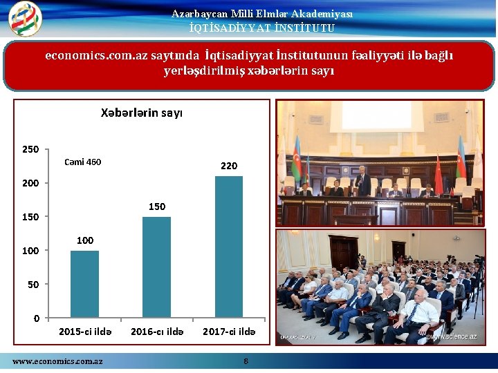 Azərbaycan Milli Elmlər Akademiyası İQTİSADİYYAT İNSTİTUTU economics. com. az saytında İqtisadiyyat İnstitutunun fəaliyyəti ilə