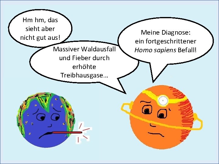 Hm hm, das sieht aber nicht gut aus! Massiver Waldausfall und Fieber durch erhöhte