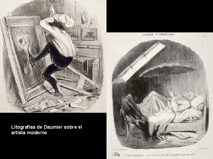 Litografías de Daumier sobre el artista moderno 