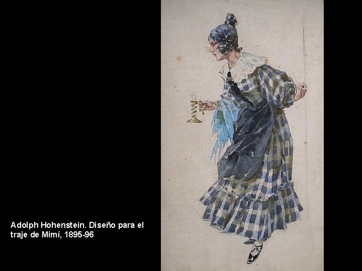 Adolph Hohenstein. Diseño para el traje de Mimí, 1895 -96 