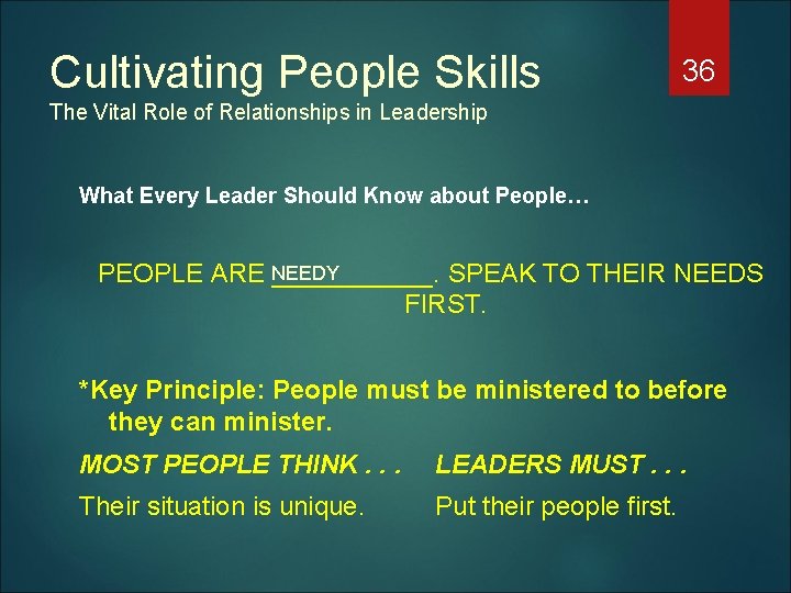 Cultivating People Skills 36 The Vital Role of Relationships in Leadership What Every Leader
