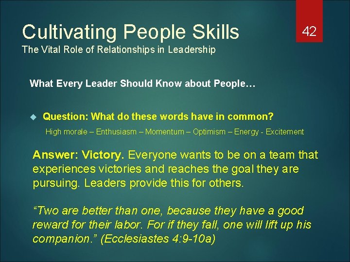 Cultivating People Skills 42 The Vital Role of Relationships in Leadership What Every Leader