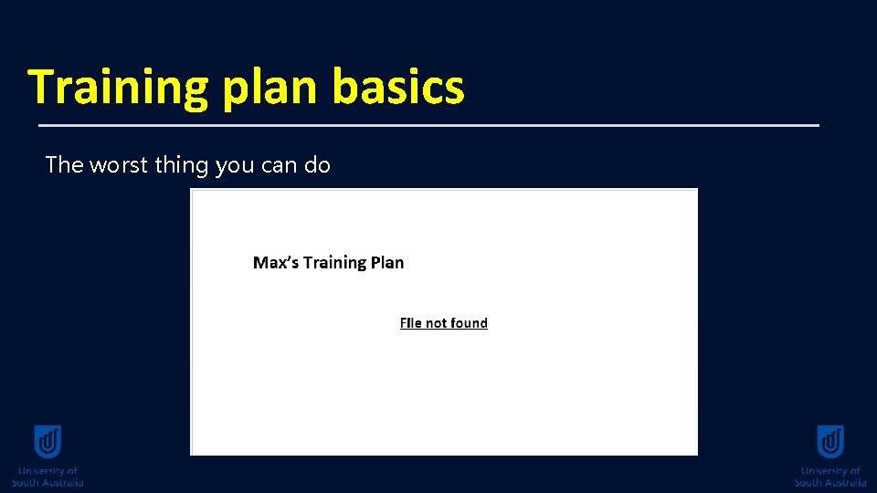Training plan basics The worst thing you can do 