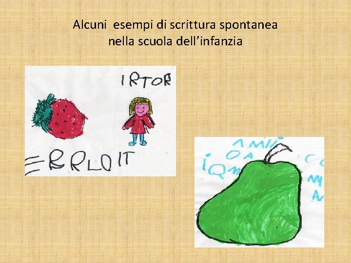 Alcuni esempi di scrittura spontanea nella scuola dell’infanzia 