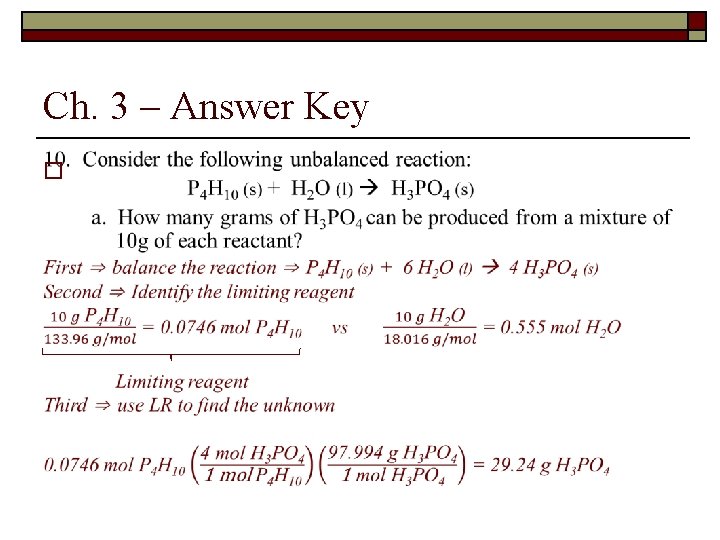 Ch. 3 – Answer Key o 