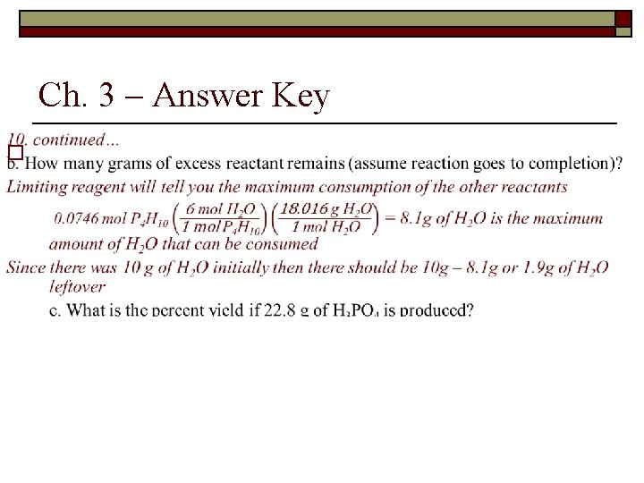 Ch. 3 – Answer Key o 