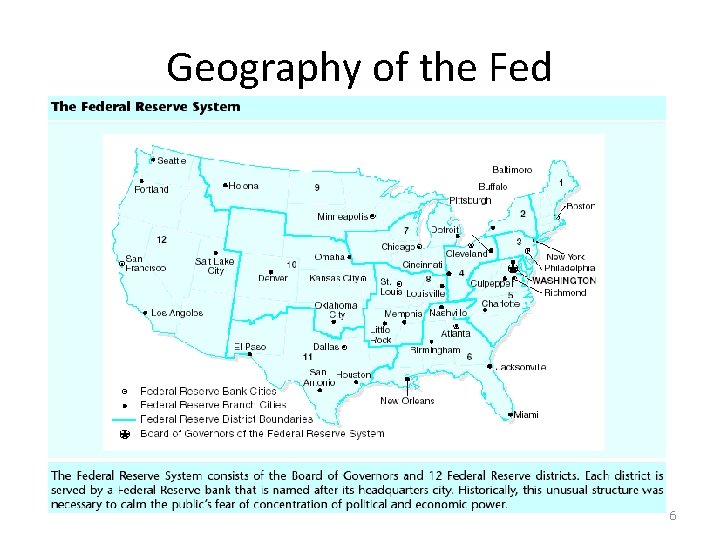 Geography of the Fed 6 