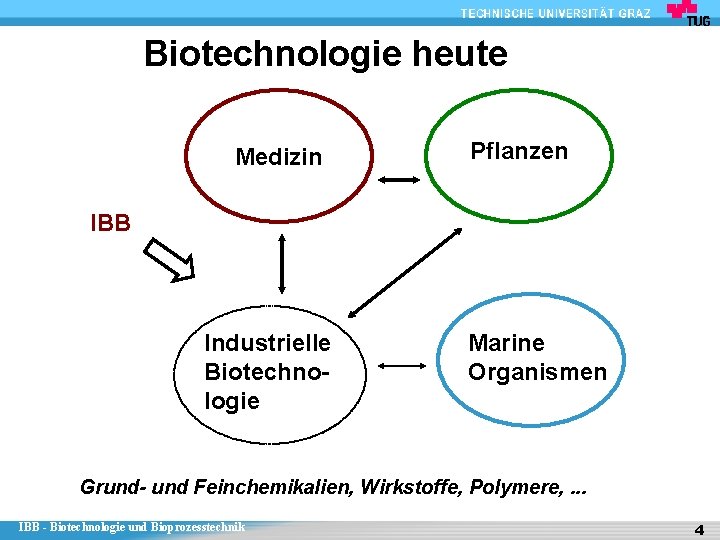 Biotechnologie heute Medizin Pflanzen IBB Industrielle Biotechnologie Marine Organismen Grund- und Feinchemikalien, Wirkstoffe, Polymere,