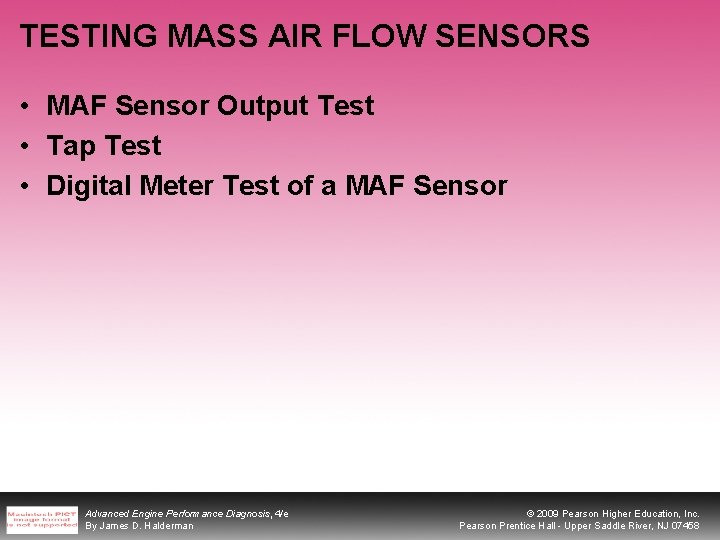 TESTING MASS AIR FLOW SENSORS • MAF Sensor Output Test • Tap Test •