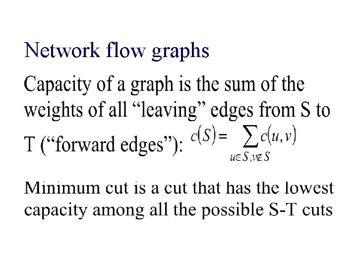 Network flow graphs 