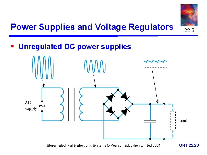 Power Supplies and Voltage Regulators 22. 5 § Unregulated DC power supplies Storey: Electrical