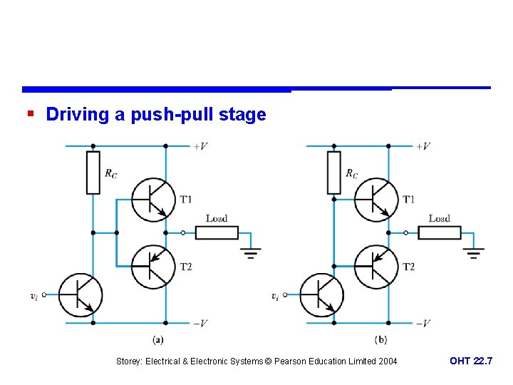 § Driving a push-pull stage Storey: Electrical & Electronic Systems © Pearson Education Limited