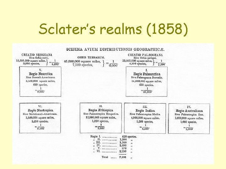 Sclater’s realms (1858) 