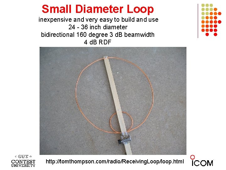Small Diameter Loop inexpensive and very easy to build and use 24 - 36