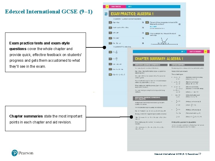 Edexcel International GCSE (9– 1) Exam practice tests and exam-style questions cover the whole