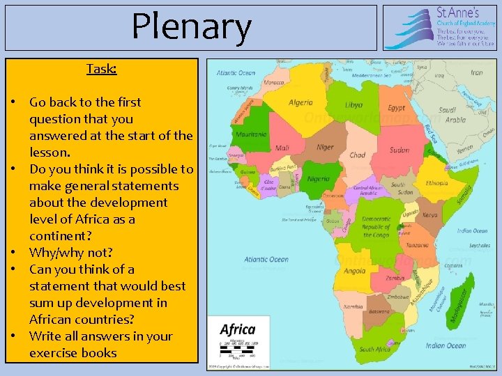 Plenary Task: • Go back to the first question that you answered at the