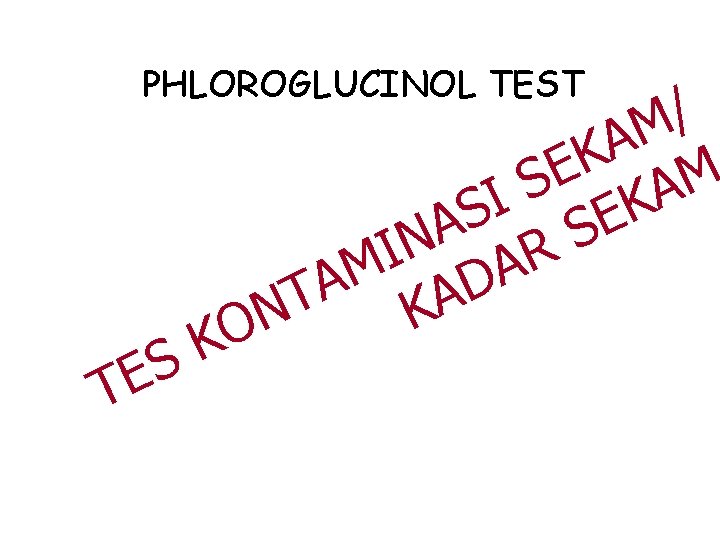 PHLOROGLUCINOL TEST T K S E / M A K E M S A